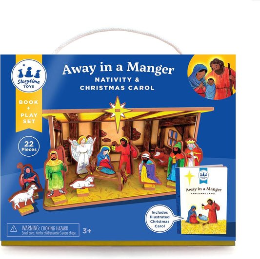 Away in A Manger Nativity Book and Playset