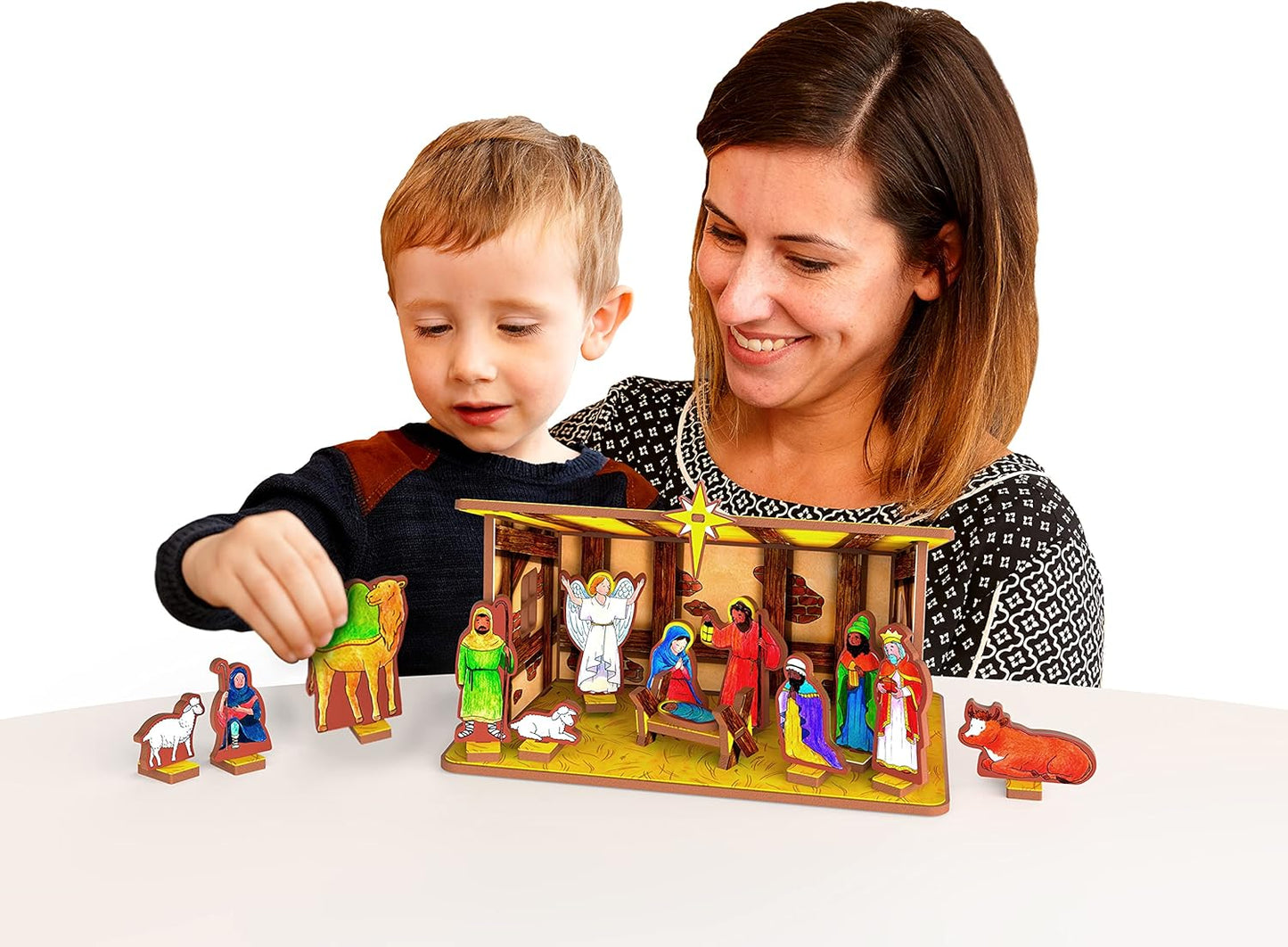Away in A Manger Nativity Book and Playset