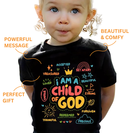 I AM A CHILD OF GOD Print Short Sleeve T-shirt